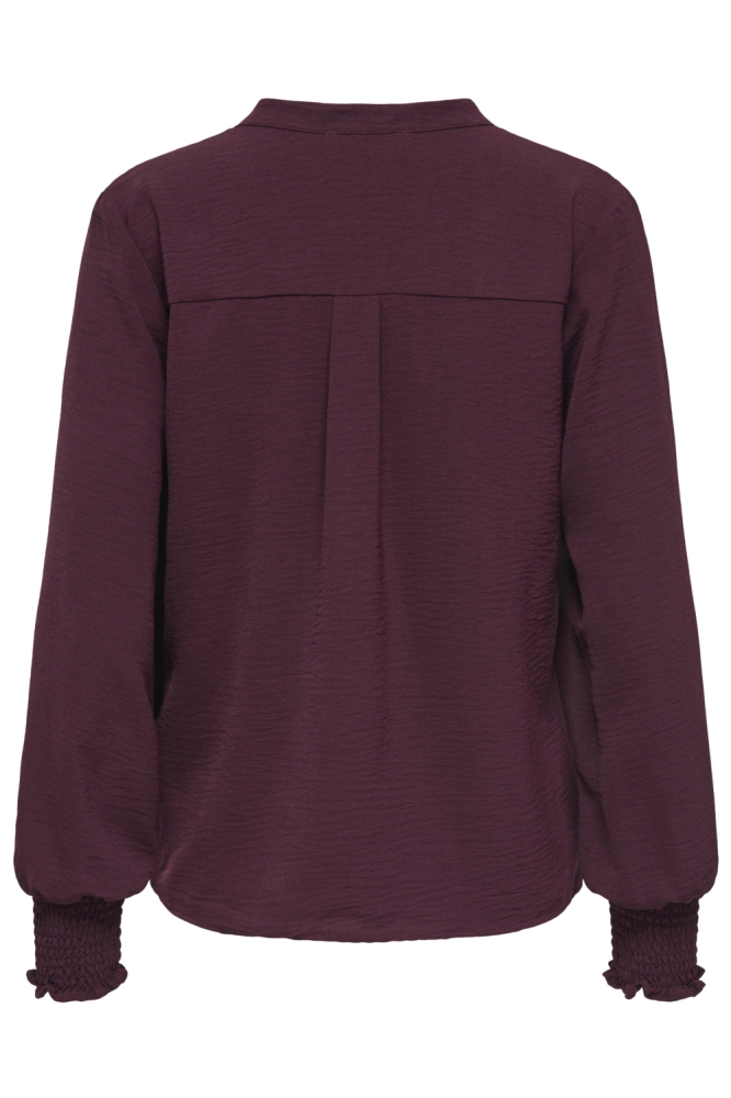 Only bordeaux dames blouse | Achteraanzicht