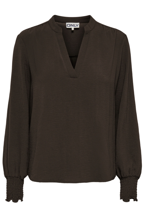 Only bruine dames blouse | Vooraanzicht