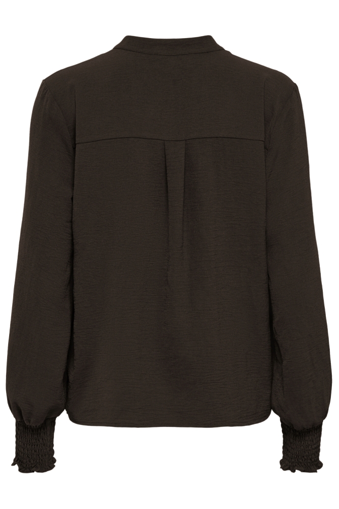 Only bruine dames blouse | Achteraanzicht