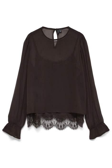 Vero Moda bruine dames blouse | Vooraanzicht