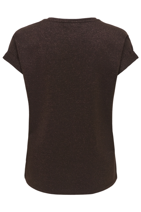 Only bruine dames t-shirt | Achteraanzicht