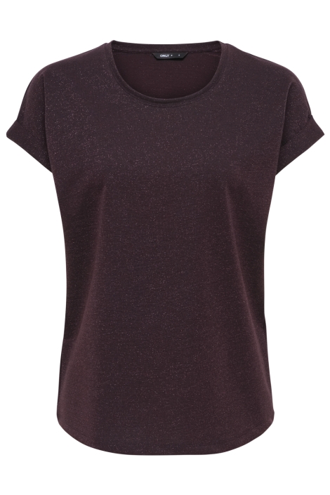 Only bordeaux dames t-shirt | Vooraanzicht