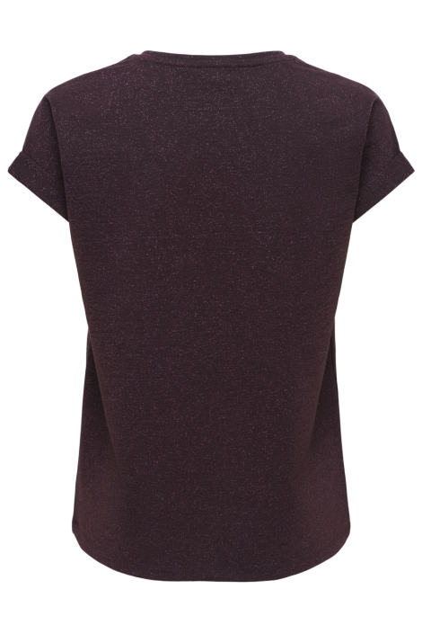 Only bordeaux dames t-shirt | Achteraanzicht