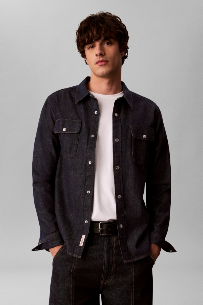 Calvin Klein blauwe heren overhemd | 