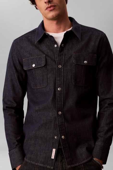 Calvin Klein blauwe heren overhemd | 