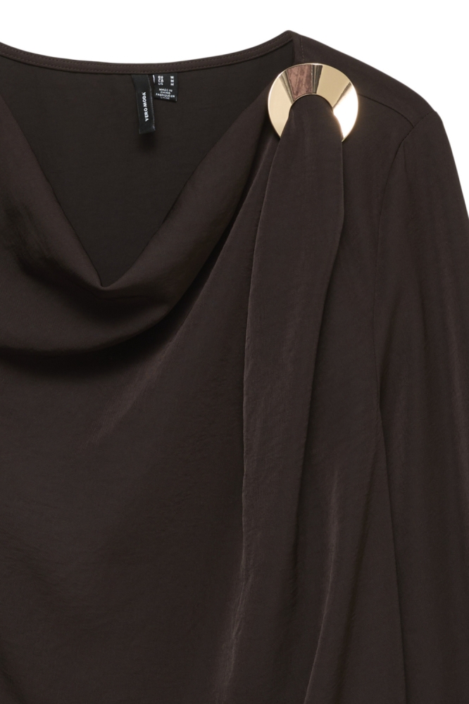 Vero Moda bruine dames t-shirt | Close up