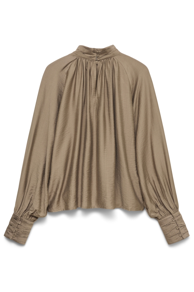 Vero Moda camel dames blouse | Achteraanzicht