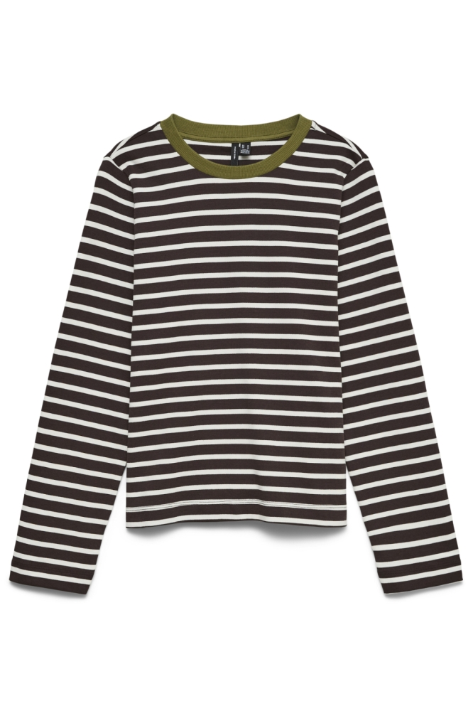 Vero Moda bruine dames t-shirt | Vooraanzicht