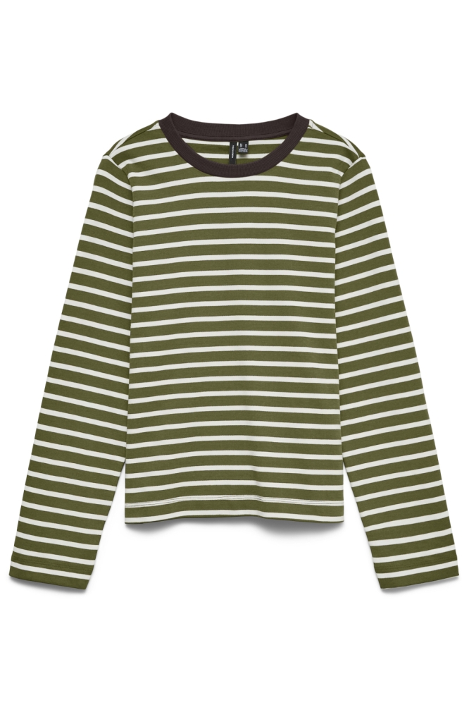 Vero Moda groene dames t-shirt | Vooraanzicht