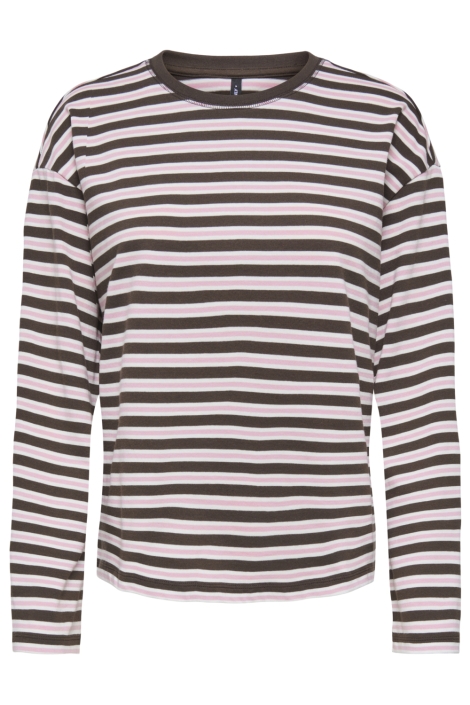 Only bruine dames t-shirt | Vooraanzicht