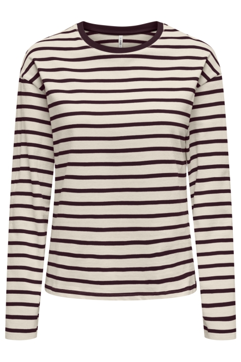 Only beige dames t-shirt | Vooraanzicht
