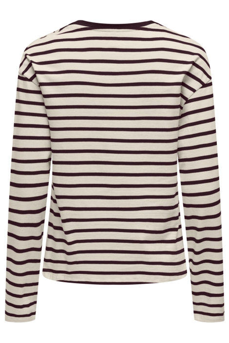 Only beige dames t-shirt | Achteraanzicht
