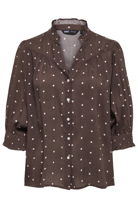 Only bruine dames blouse | Vooraanzicht