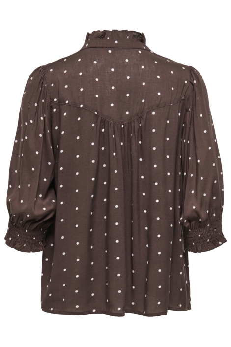 Only bruine dames blouse | Achteraanzicht