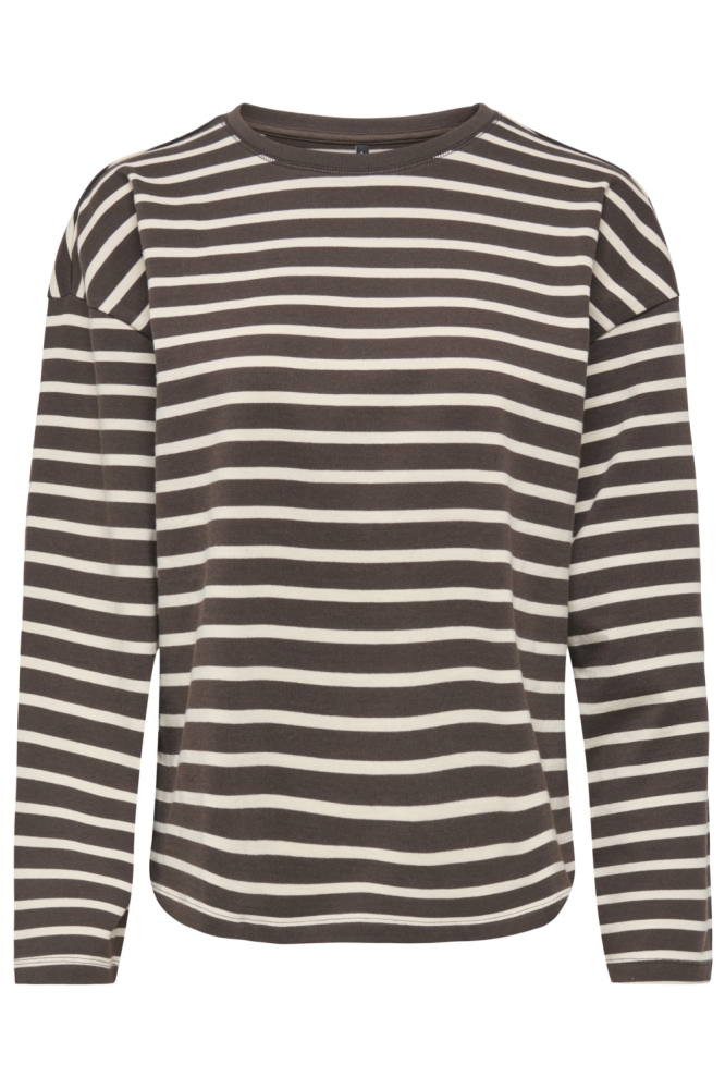 Only bruine dames t-shirt | Vooraanzicht
