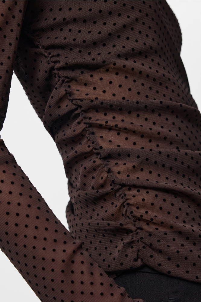 Pieces bruine dames top | Close up