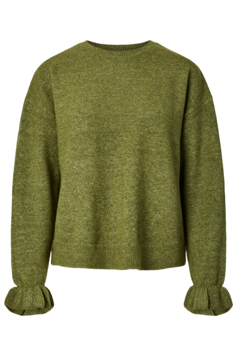 Pieces groene dames trui | Vooraanzicht