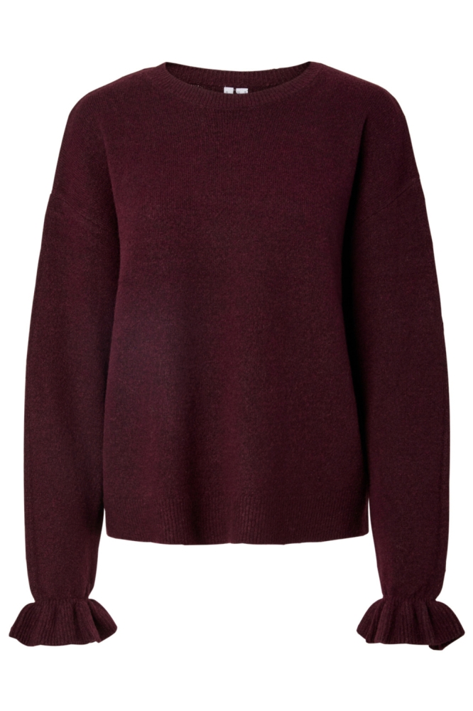 Pieces bordeaux dames trui | Vooraanzicht