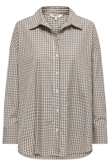 Only onloregon alva ls reg shirt noos wv Beige