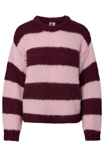 Pieces Trui PCDORTHEA LS CHUNKY KNIT NOOS BC 17166925 Winetasting/ROSEATE SPOONBILL