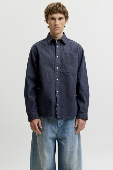 Jack & Jones Overhemd JORFREDERIKSBERG WASHED DENIM LS 12300971 Sky Captain