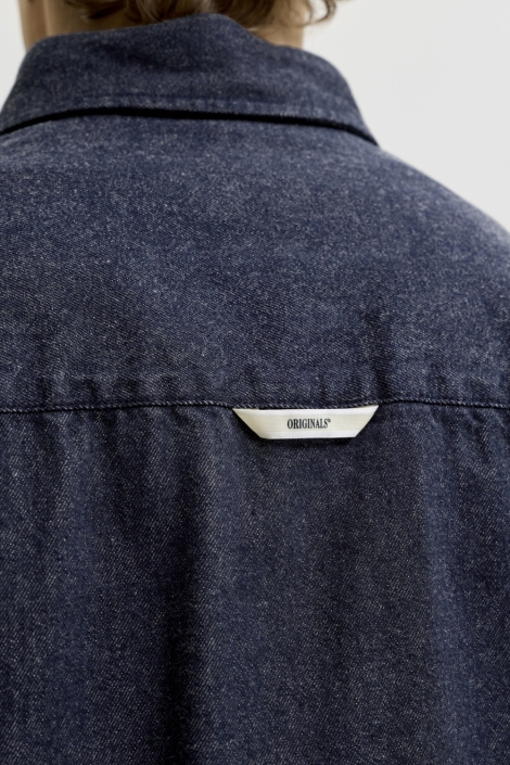 Jack & Jones blauwe heren overhemd | Close up