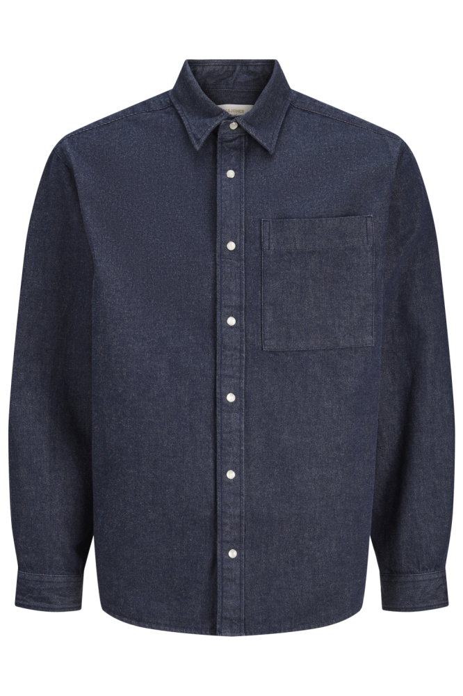 Jack & Jones blauwe heren overhemd | Vooraanzicht