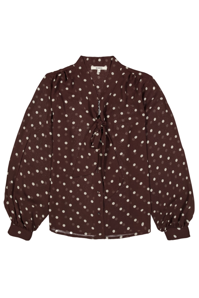 Garcia bruine dames blouse | Vooraanzicht