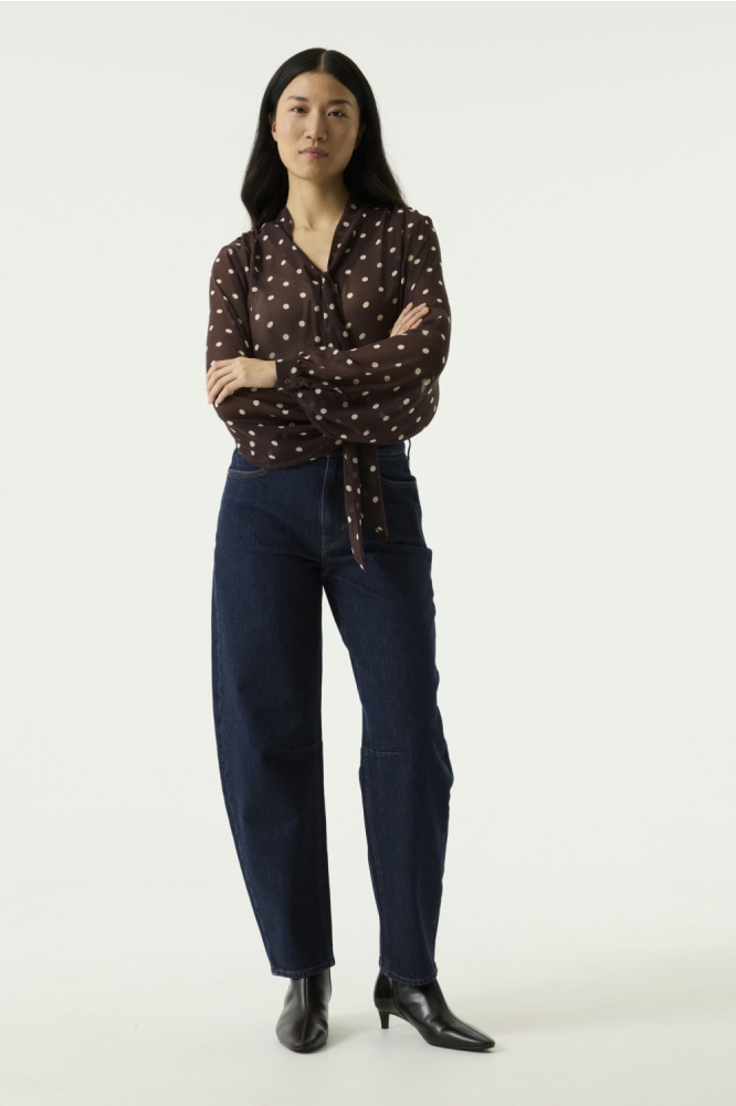 Garcia bruine dames blouse | Model