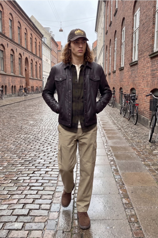 Jack & Jones groene heren overhemd | Sfeerbeeld, In situatie