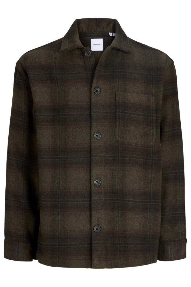 Jack & Jones groene heren overhemd | Vooraanzicht