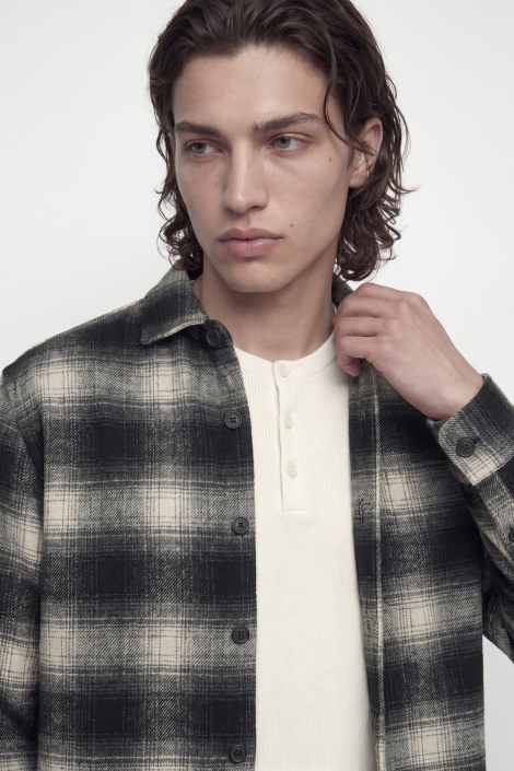 Jack & Jones grijze heren overhemd | Close up