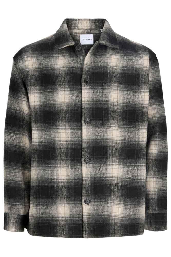 Jack & Jones grijze heren overhemd | Vooraanzicht