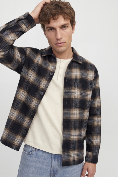 Jack & Jones blauwe heren overhemd | Vooraanzicht