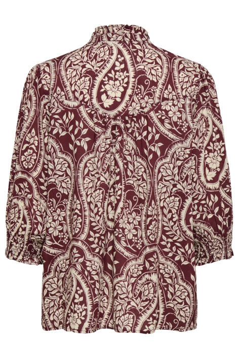 Only bordeaux dames blouse | Achteraanzicht
