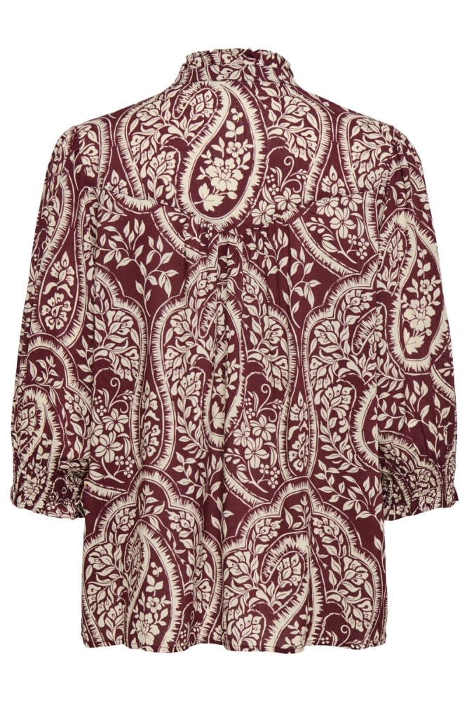 Only bordeaux dames blouse | Achteraanzicht