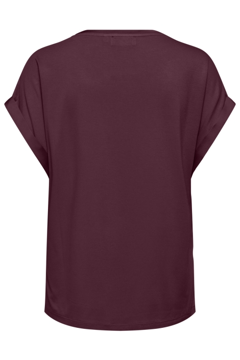 Only bordeaux dames t-shirt | Achteraanzicht