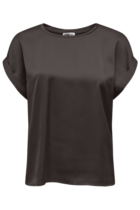 Only bruine dames t-shirt | Vooraanzicht