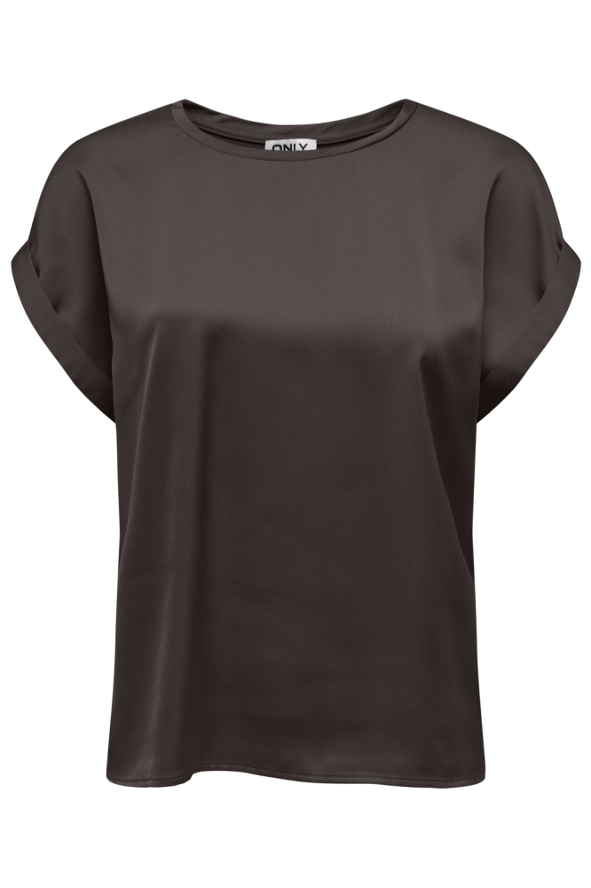 Only bruine dames t-shirt | Vooraanzicht