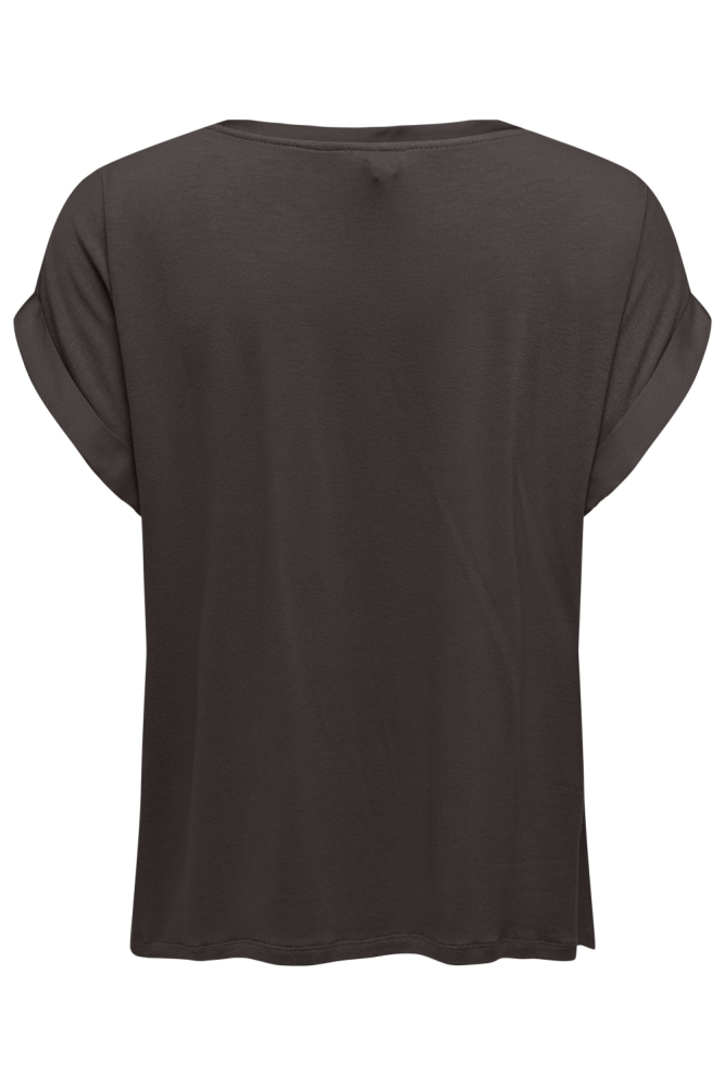 Only bruine dames t-shirt | Achteraanzicht