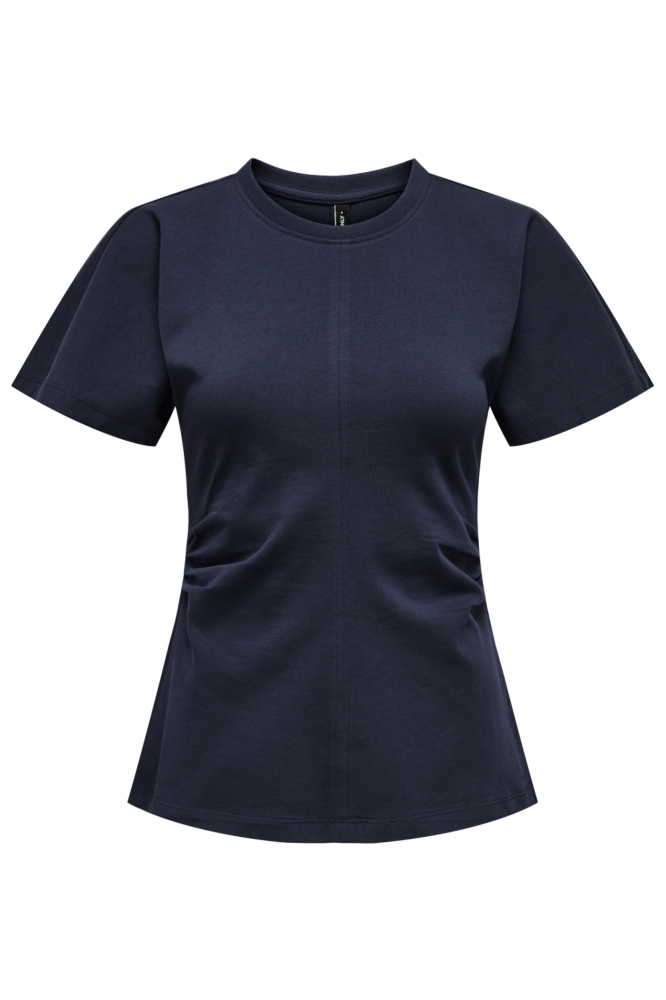 Only blauwe dames t-shirt | Vooraanzicht