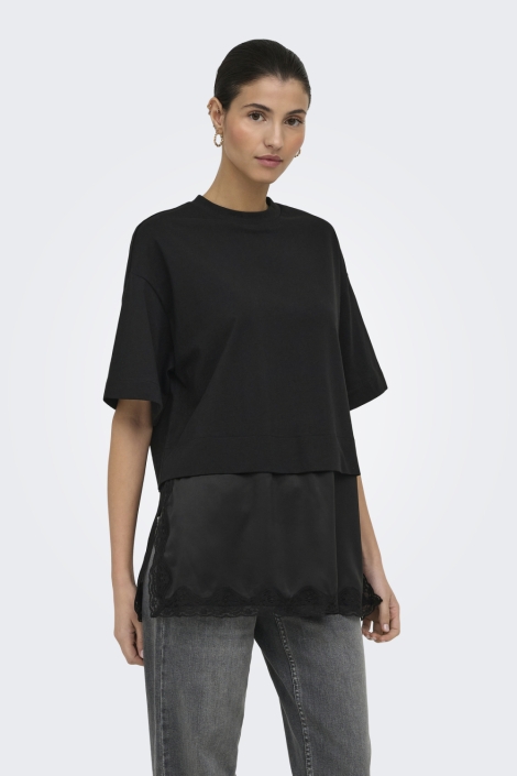 Only zwarte dames t-shirt | Model
