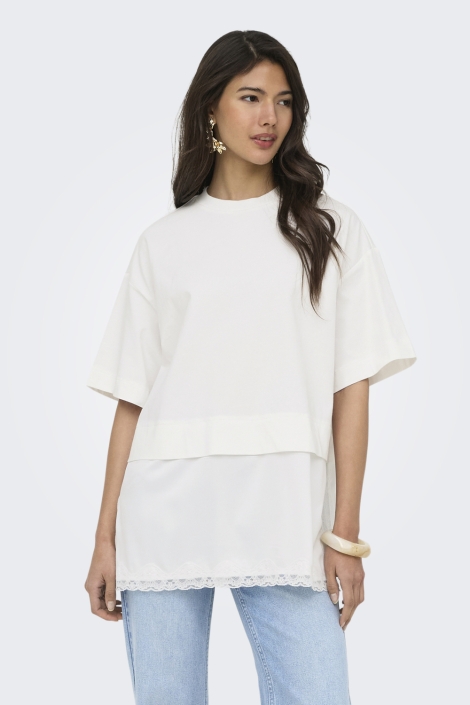 Only witte dames t-shirt | Model