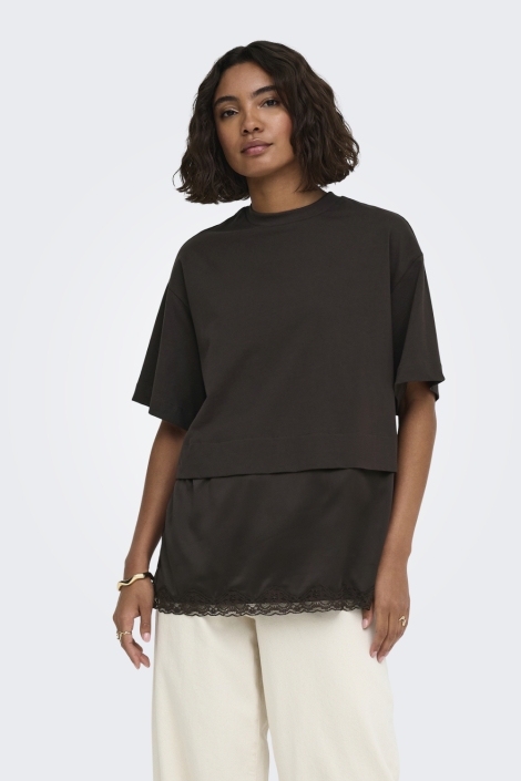 Only bruine dames t-shirt | Model