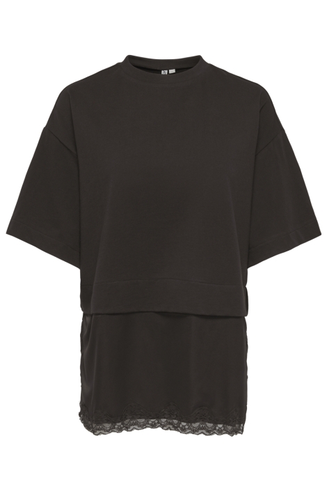 Only bruine dames t-shirt | Vooraanzicht