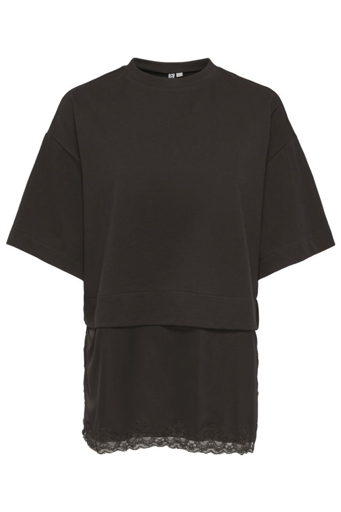 Only bruine dames t-shirt | Vooraanzicht