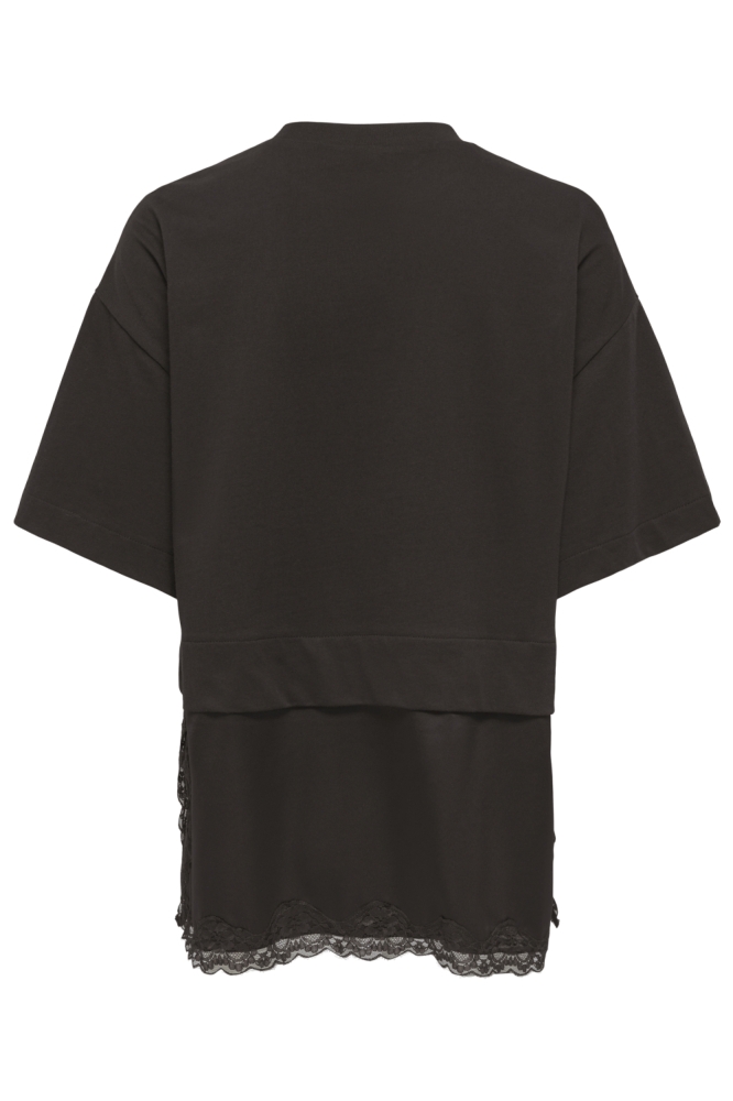 Only bruine dames t-shirt | Achteraanzicht