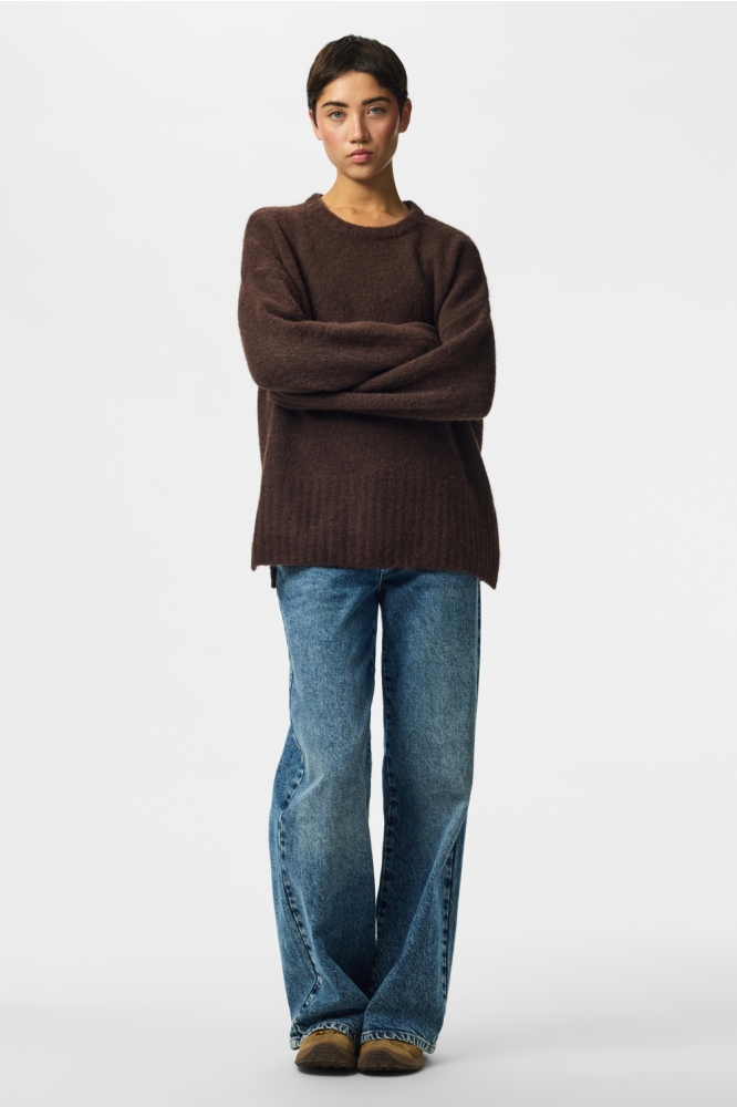 Pieces bruine dames trui | Model
