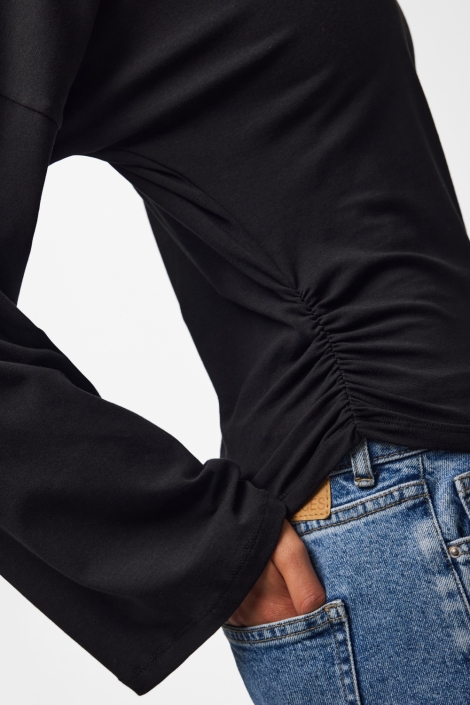 Pieces zwarte dames t-shirt | Close up