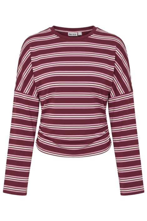 Pieces bordeaux dames t-shirt | Vooraanzicht